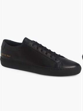 Common Projects Black Leather Low-Top Sneakers